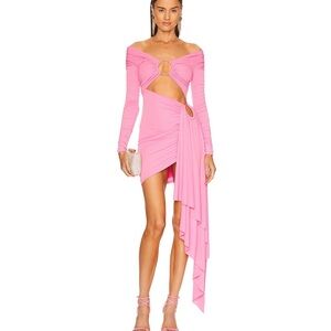 Michael Costello Pink Asymmetrical Dress